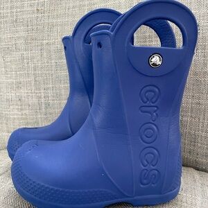 CROCS Kids Vibrant Blue Rain Boots
